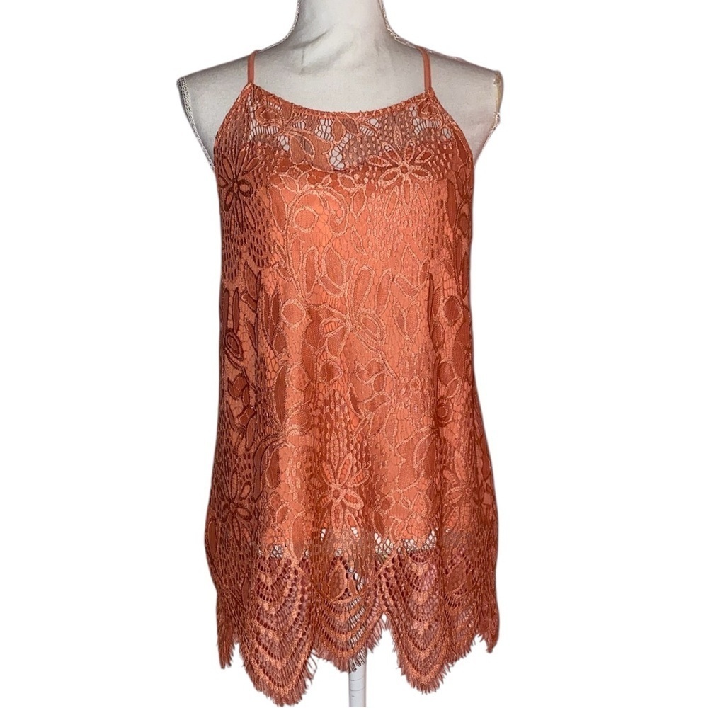 NO BOUNDARIES Lacey Beach Blouse Swimsuit Coverup in Coral Junior Size 11-13